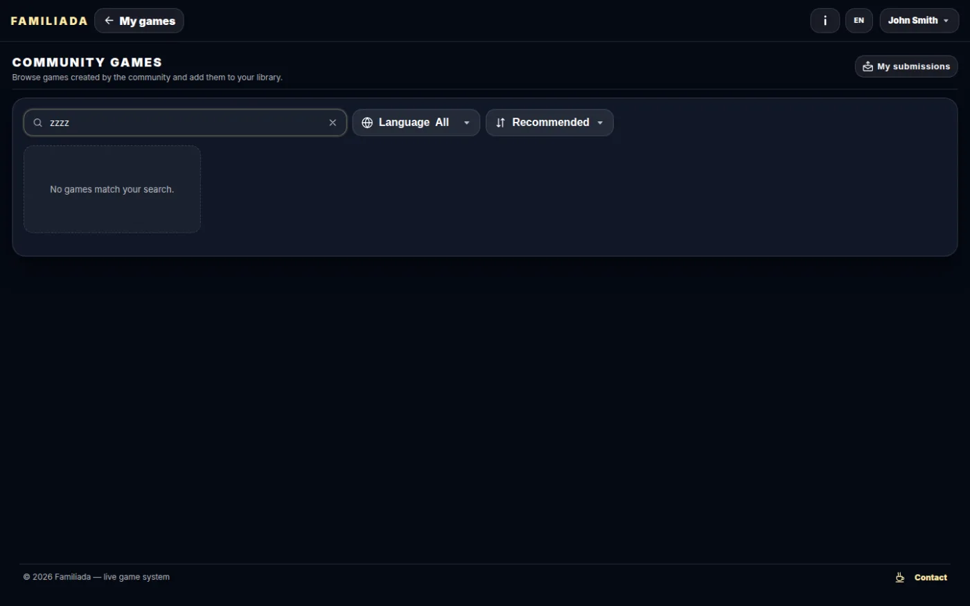 No search results