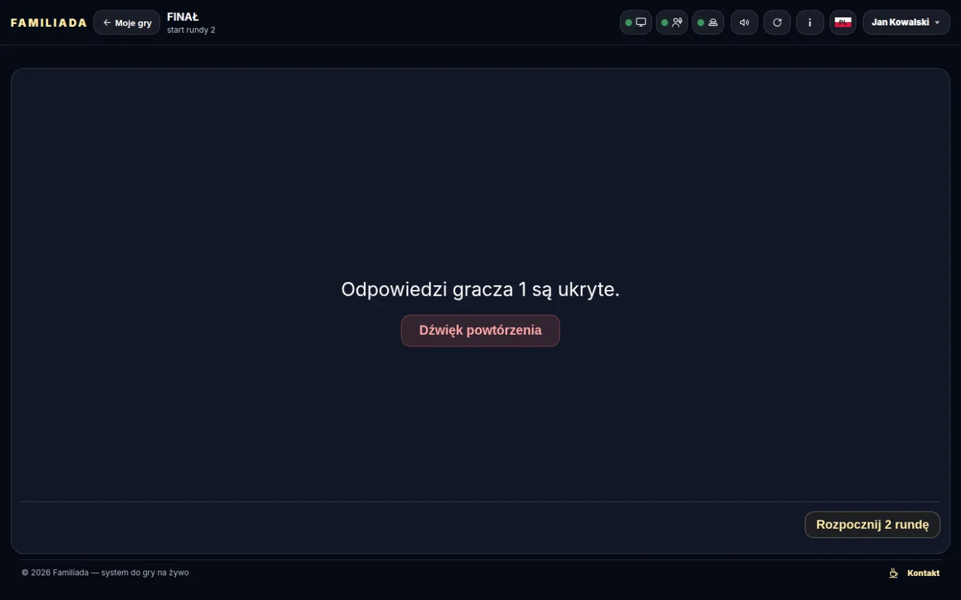 Przejście do gracza 2