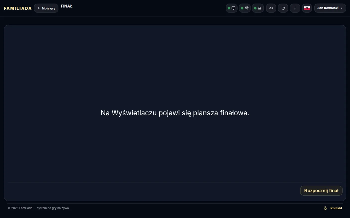 Rozpoczęcie finału